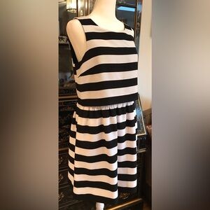 Kensie Black and White French Striped dress